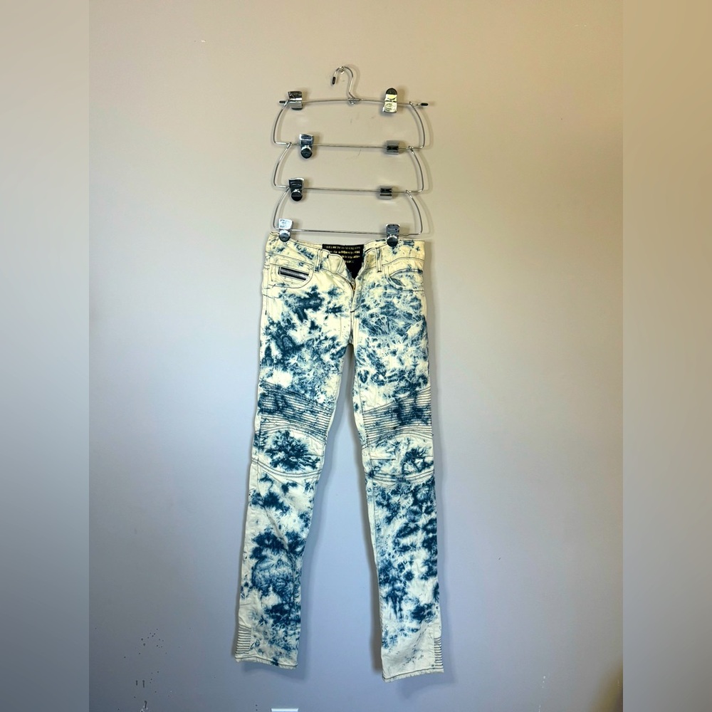 Luxury denim tie-dye Rock Star  skinny  jeans
